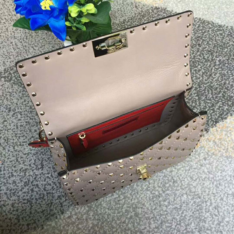 2018 VALENTINO MEDIUM ROCKSTUD SPIKE CHAIN BAG