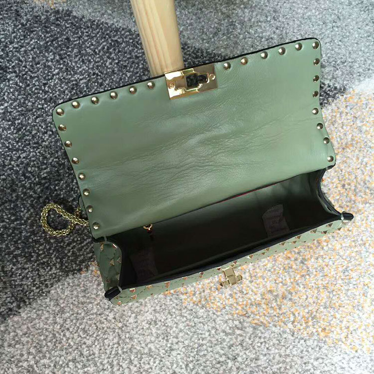 2018 VALENTINO MEDIUM ROCKSTUD SPIKE CHAIN BAG