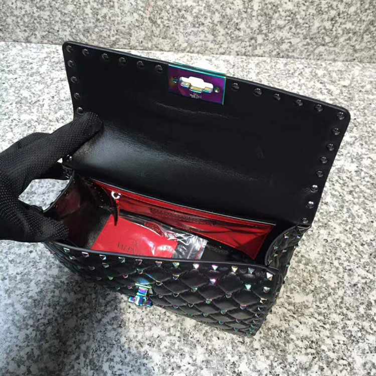 2018 VALENTINO MEDIUM ROCKSTUD SPIKE CHAIN BAG