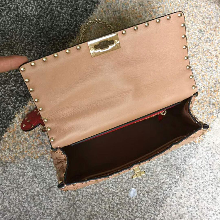 2018 VALENTINO MEDIUM ROCKSTUD SPIKE CHAIN BAG