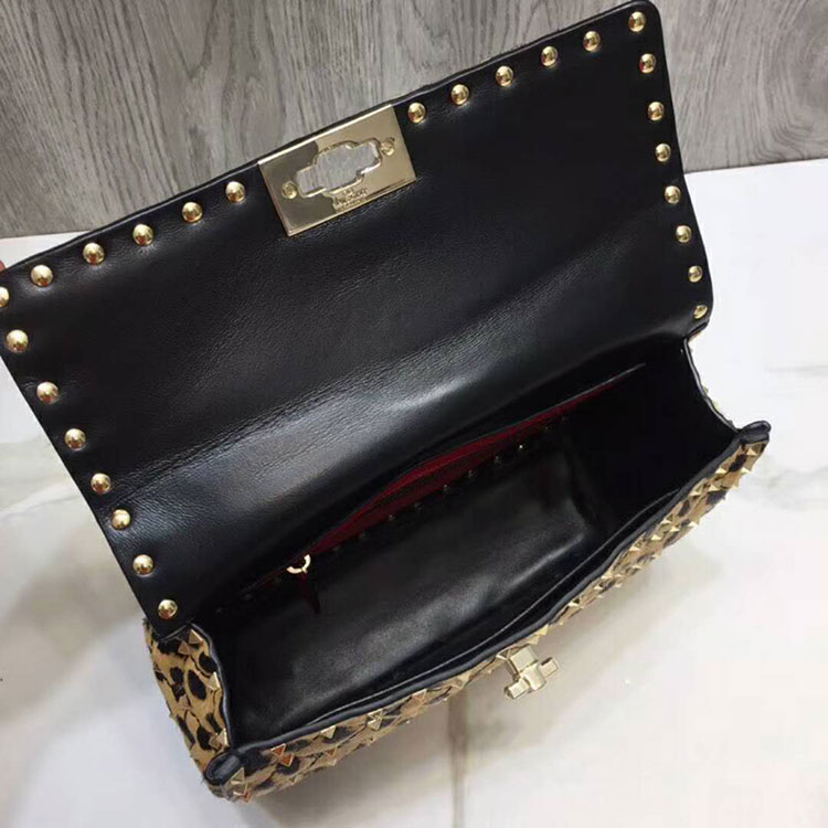 2018 VALENTINO MEDIUM ROCKSTUD SPIKE CHAIN BAG