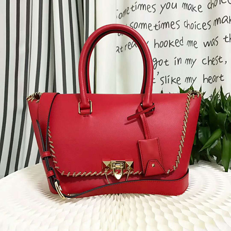 2018 VALENTINO SMALL DEMILUNE DOUBLE HANDLE BAG V2047