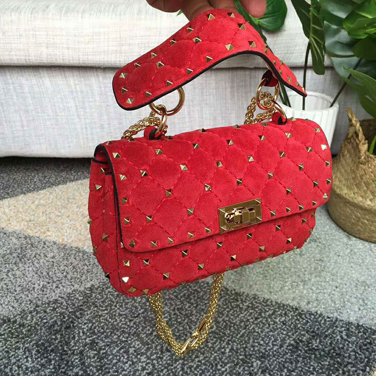 2018 VALENTINO SMALL ROCKSTUD SPIKE CHAIN BAG 0123