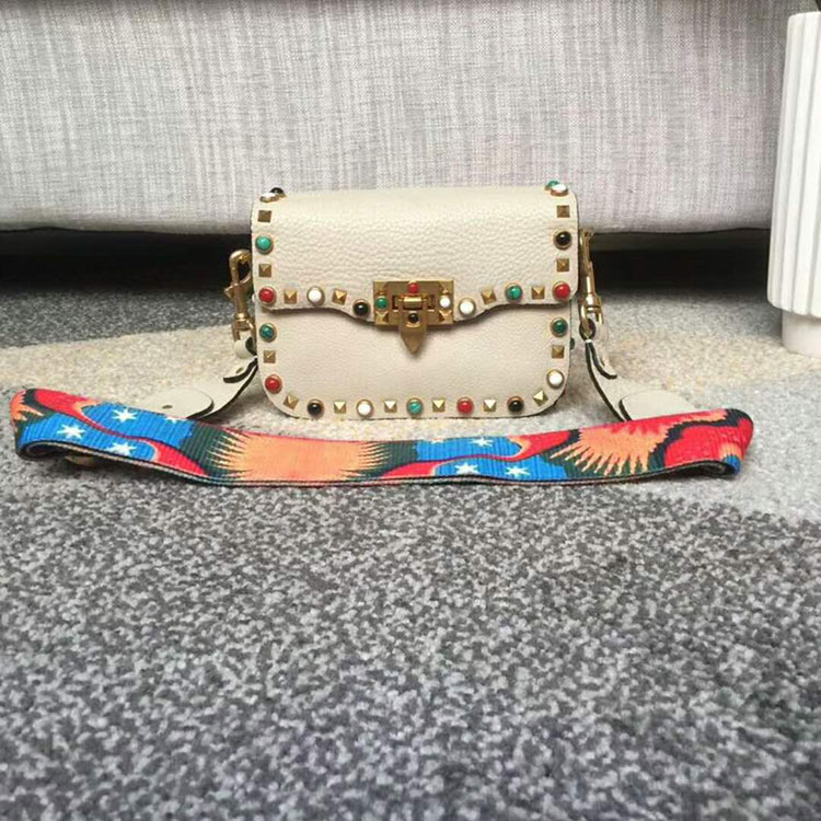 2018 Valentino GUITAR ROCKSTUD ROLLING CROSS SMALL BAG