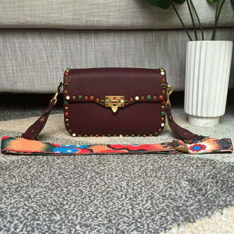 2018 Valentino GUITAR ROCKSTUD ROLLING CROSS SMALL BAG