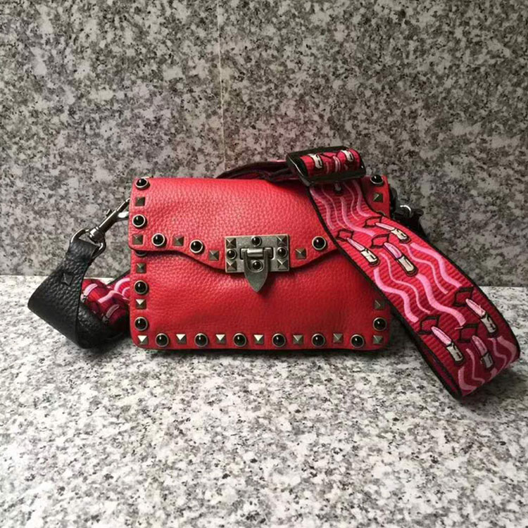 2018 Valentino GUITAR ROCKSTUD ROLLING SMALL CROSS BODY BAG 0178