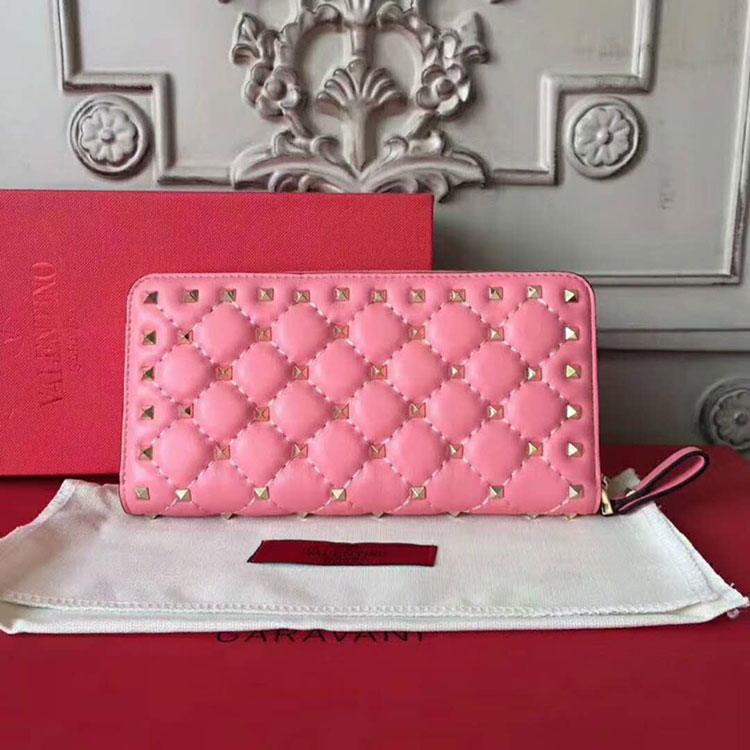 2018 Valentino Garavani Rockstud Spike wallet