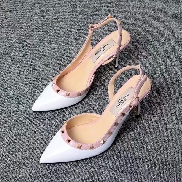 2018 Valentino women Sandal in Calfskin with rivet Heel 8.5cm