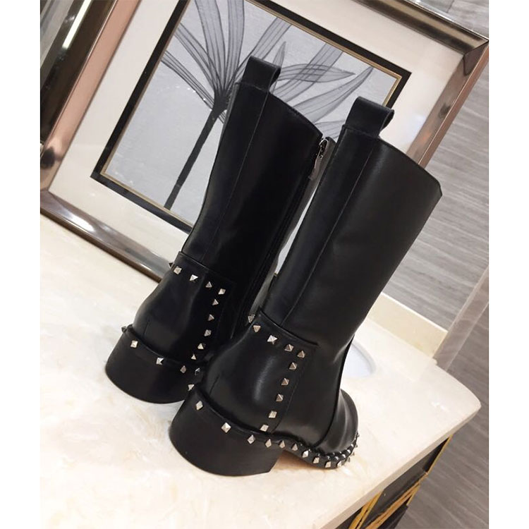 2018 Valentino women boots in Calfskin with rivet