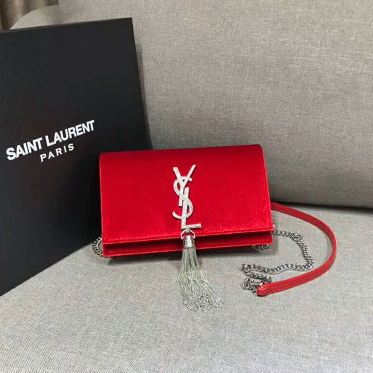 2018 YSL Kate Chain and Tassel Wallet