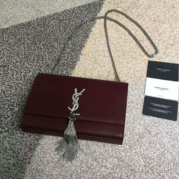 2018 YSL Saint Laurent MEDIUM KATE TASSEL SATCHEL IN SMOOTH LEATHER