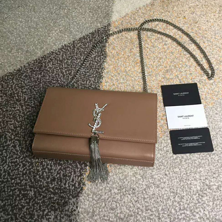 2018 YSL Saint Laurent MEDIUM KATE TASSEL SATCHEL IN SMOOTH LEATHER