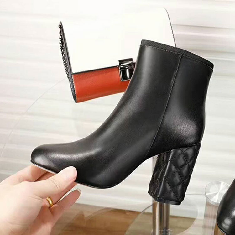 2018 chanle women Boots in Lambskin Heel 8cm