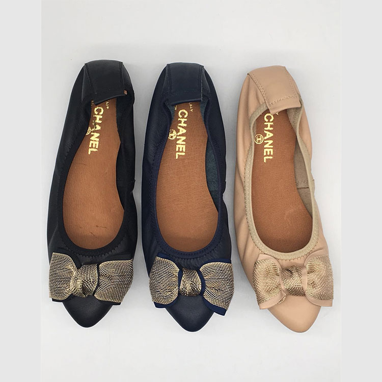 2018 chanle women Dancing shoes in Calfskin