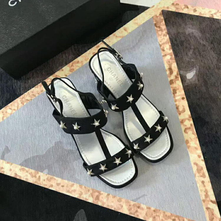 2018 chanle women Sandal Heel 8cm