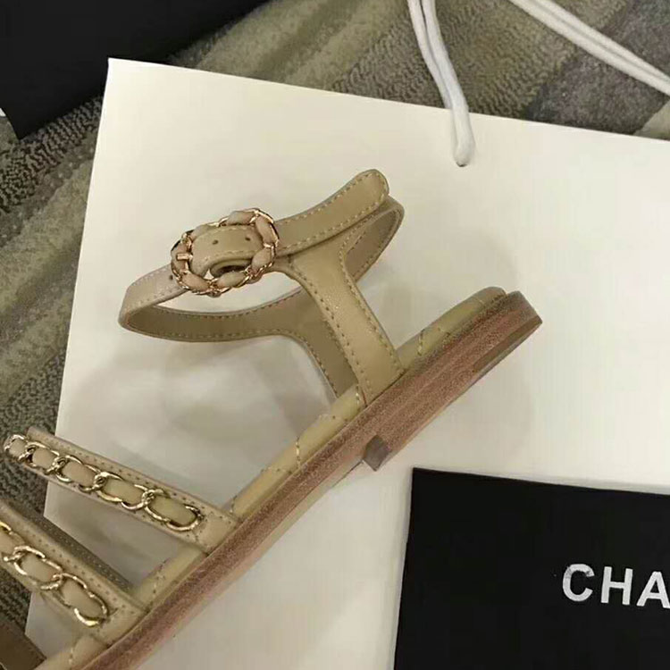 2018 chanle women Sandal in Calfskin