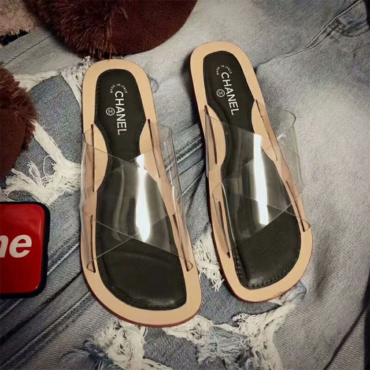 2018 chanle women Slippers in PVC