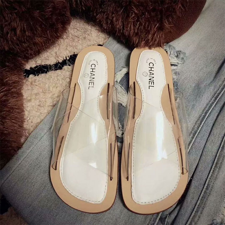 2018 chanle women Slippers in PVC