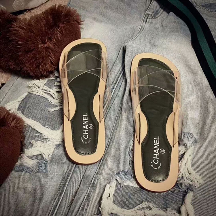 2018 chanle women Slippers in PVC