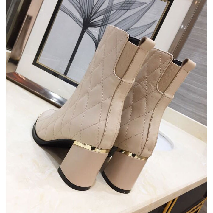 2018 chanle women boots in Lambskin Heel Height 7.5cm