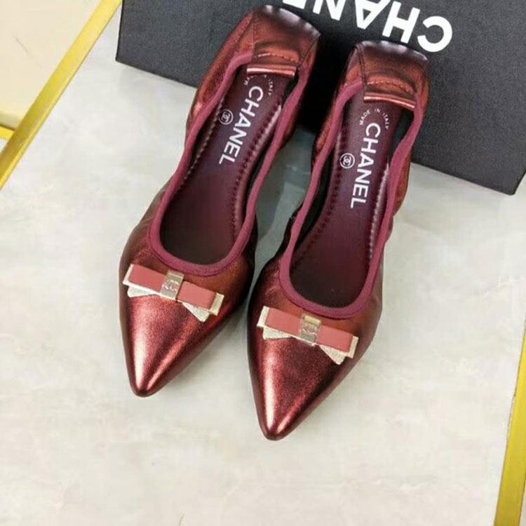 2018 chanle women shoes in Lambskin