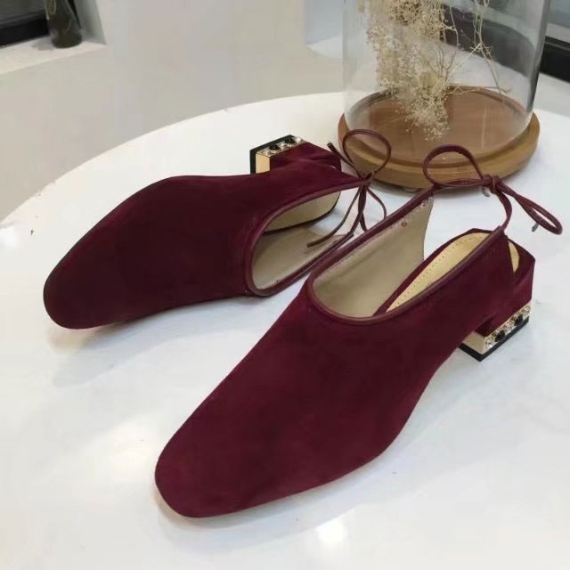 2018 chanle women shoes in Nubuck leather Heel 5cm