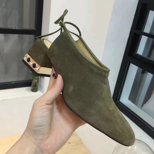 2018 chanle women shoes in Nubuck leather Heel 5cm