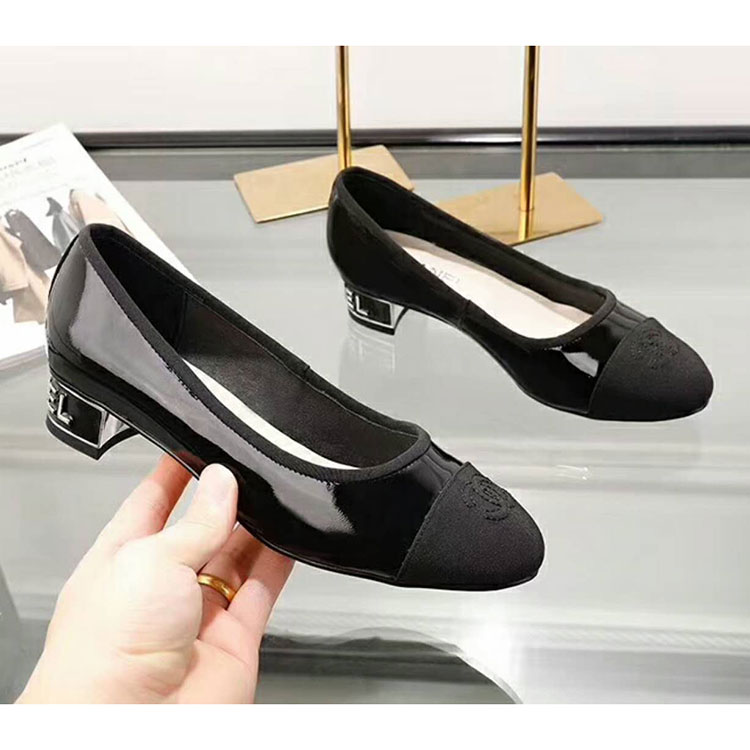 2018 chanle women shoes in Patent leather Heel 3.5cm