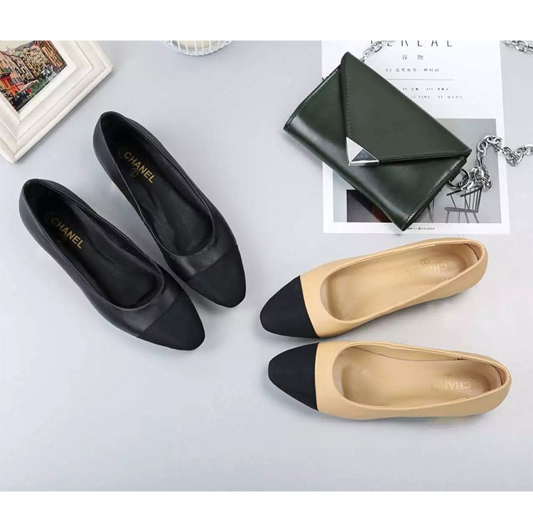 2018 chanle women shoes in lambskin leather