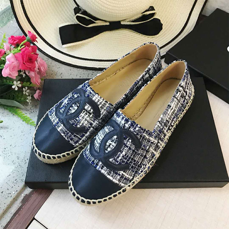 2018 chanle women shoes in linen