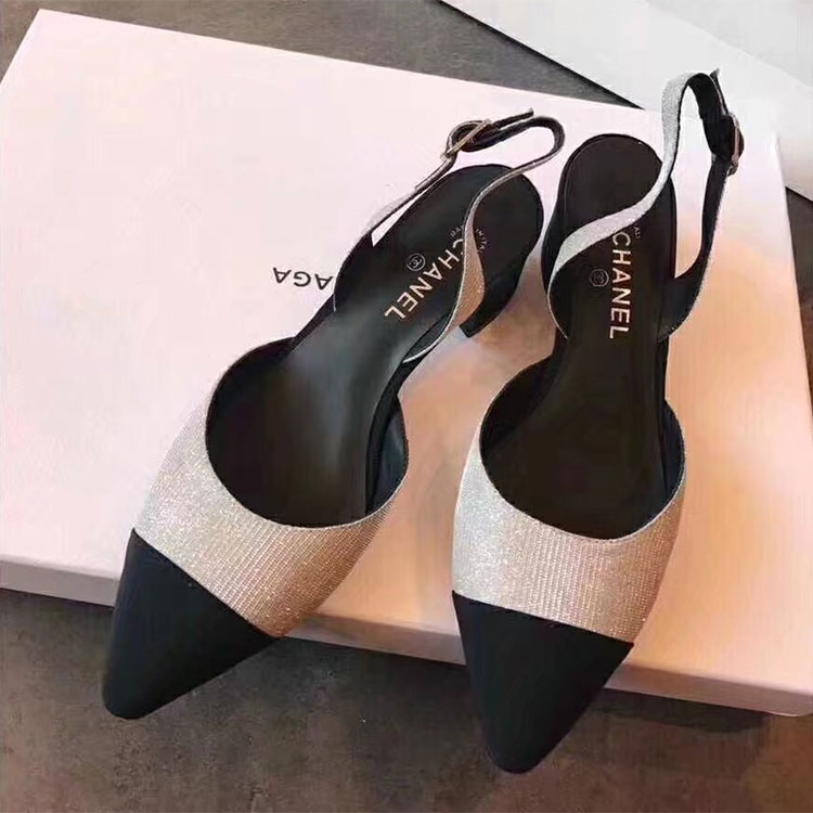 2018 chanle women shoes in silk