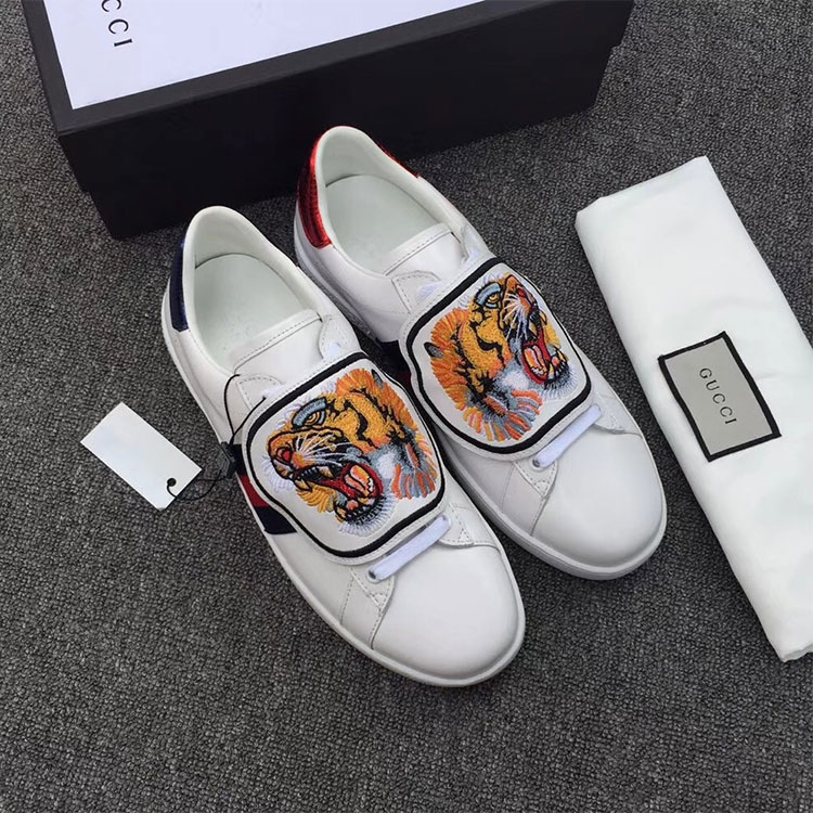 2018 gucci Sneakers shoes in Calfskin inside Lambskin