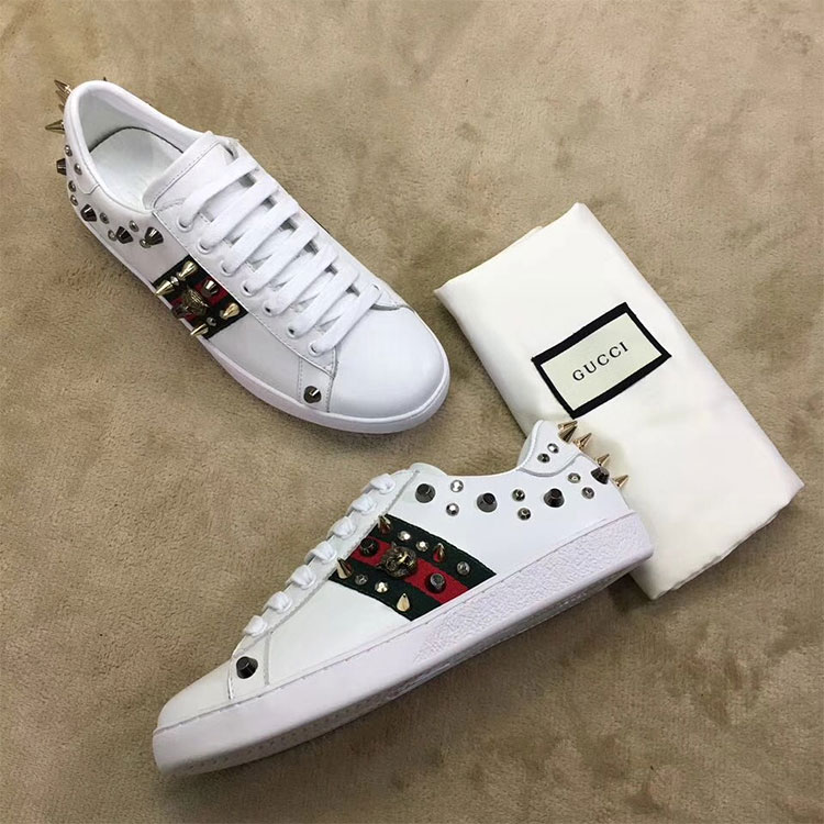 2018 gucci Sneakers shoes in Calfskin inside Lambskin