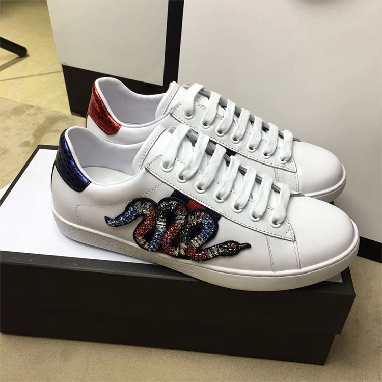 2018 gucci Sneakers shoes in Calfskin inside Lambskin