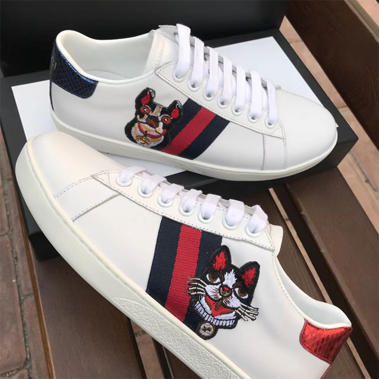 2018 gucci Sneakers shoes in Calfskin inside Lambskin