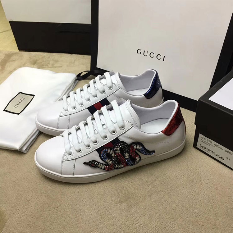 2018 gucci Sneakers shoes in Calfskin inside Lambskin