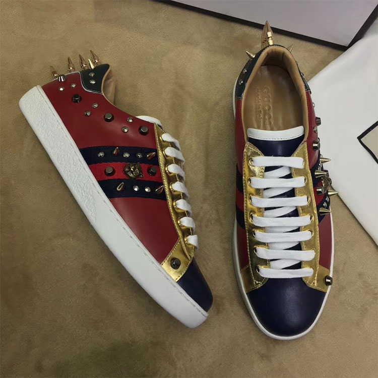 2018 gucci Sneakers shoes in Calfskin inside Lambskin