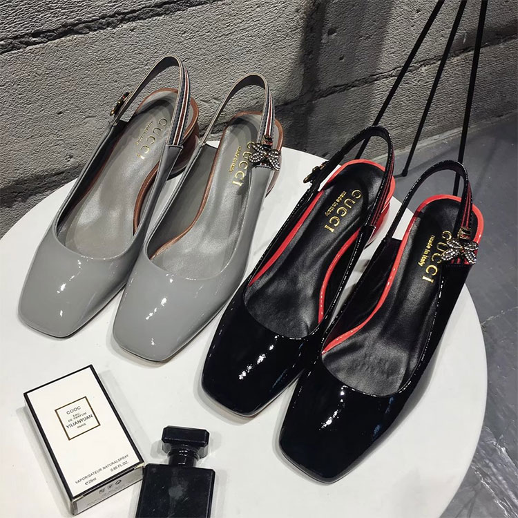 2018 gucci women Sandal in Patent leather Heel 5cm