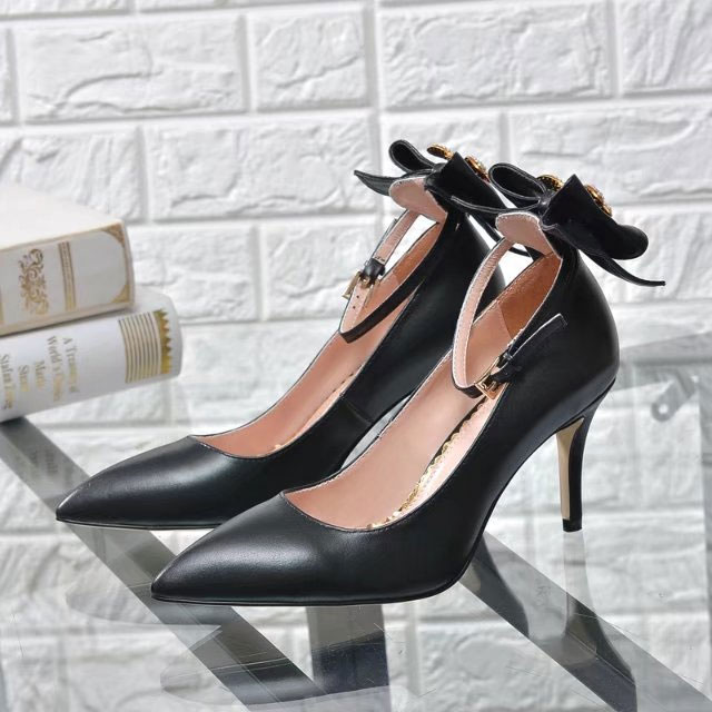 2018 gucci women shoes in Calfskin Heel 7.5cm