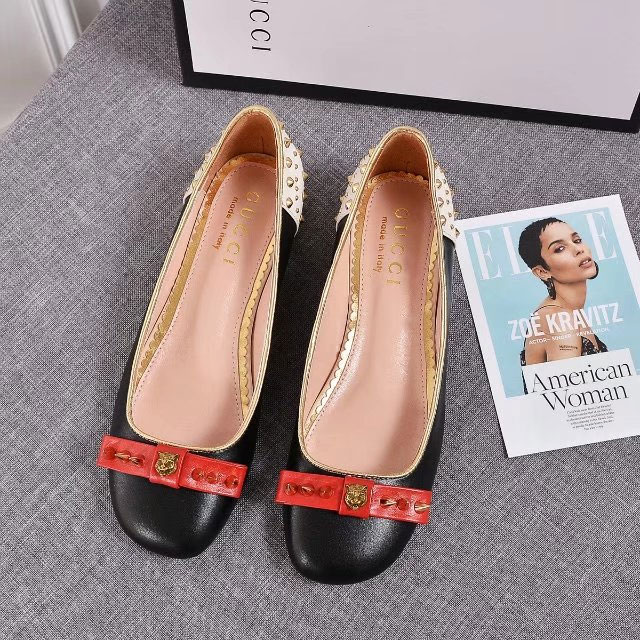 2018 gucci women shoes in Calfskin with rivet