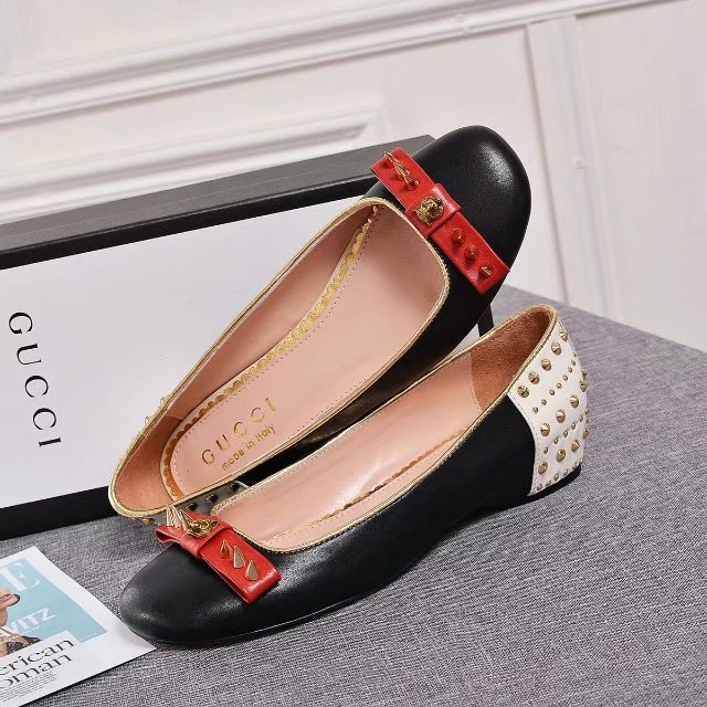 2018 gucci women shoes in Calfskin with rivet