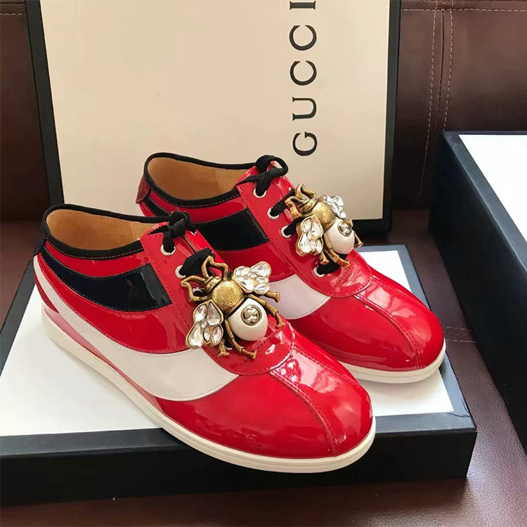 2018 gucci women shoes in Patent leather