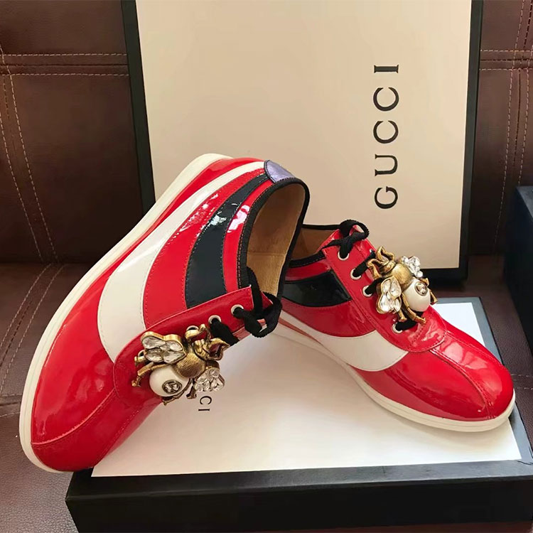 2018 gucci women shoes in Patent leather