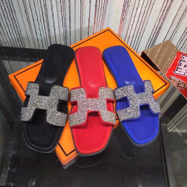 2018 hermes women Flat Slippers