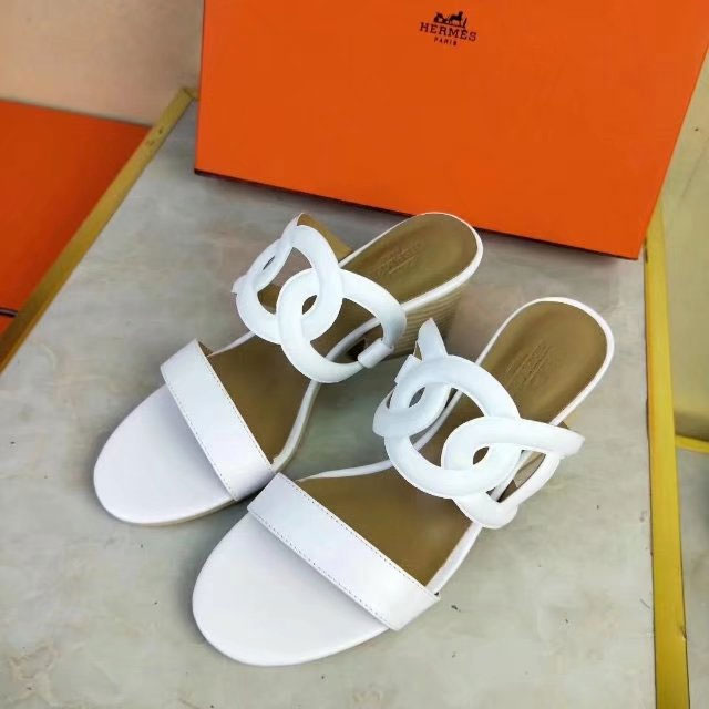 2018 hermes women Sandal in Calfskin leather