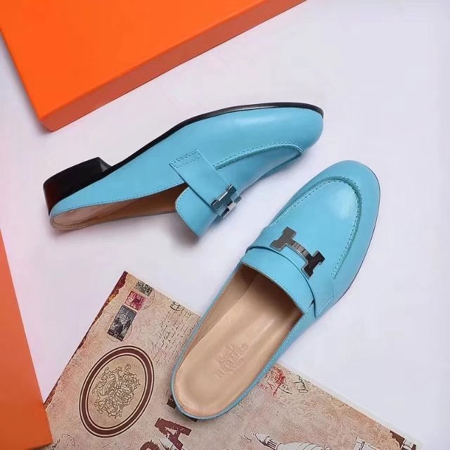 2018 hermes women Slippers in Calfskin leather