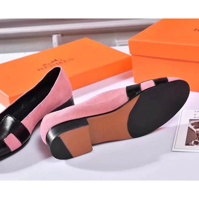 2018 hermes women shoes in leather and Nubuck