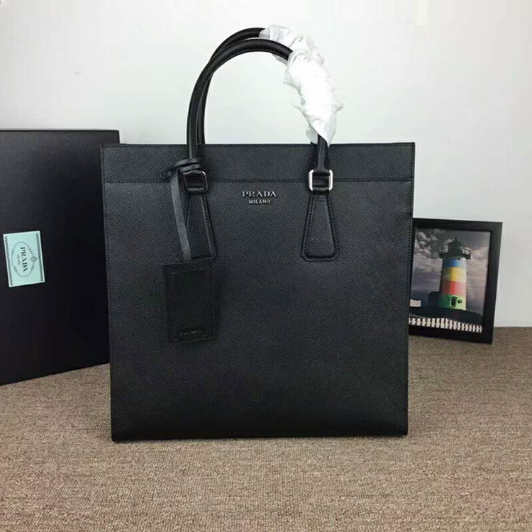 2018 prada Men leather bag