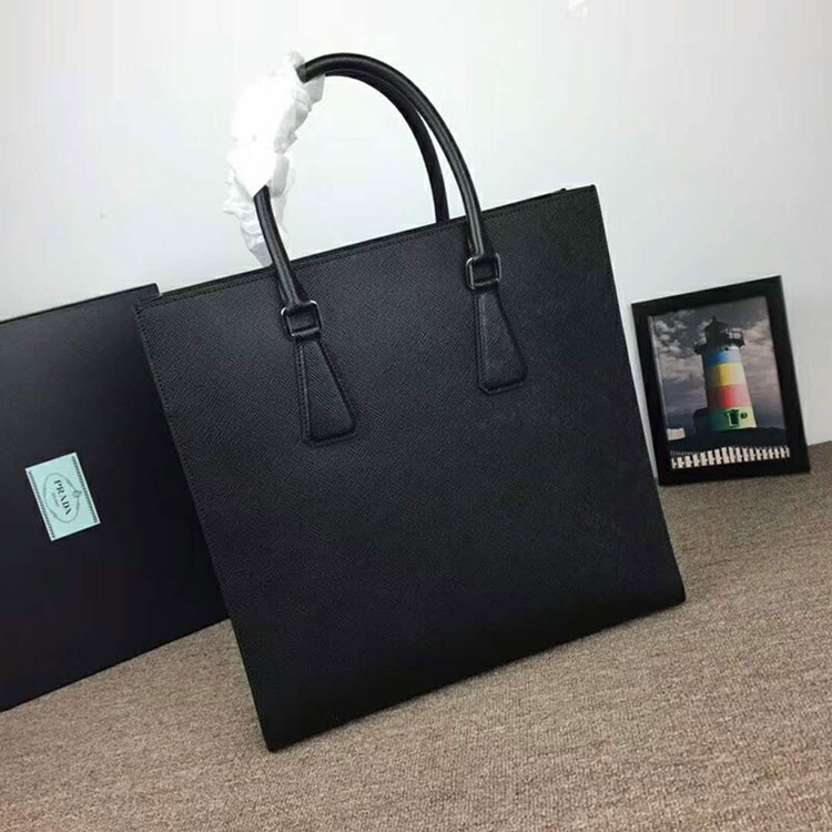 2018 prada Men leather bag