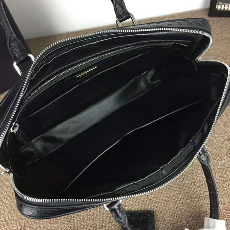 2018 prada Men leather briefcase